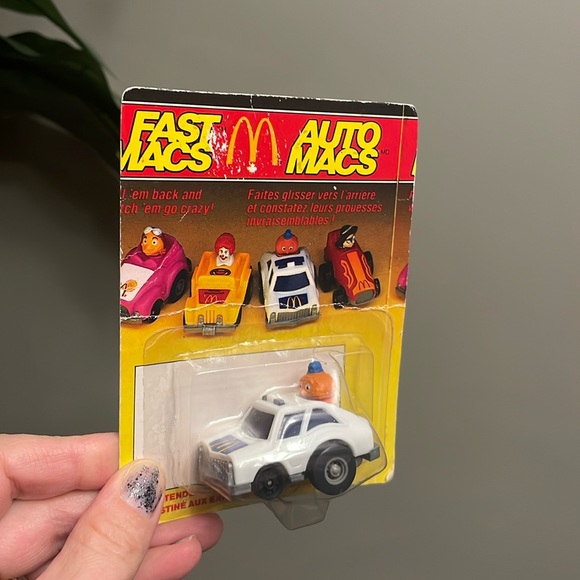 McDonald's Toys Vintage 98s Mcdonalds Toy On Card Cars Fast Macs